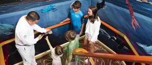 Kids at the Science Corner in the Galapagos Legend
