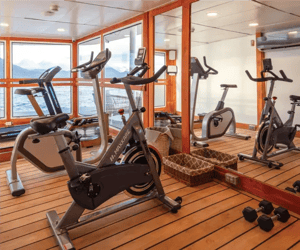 Social Areas in the Galapagos Legend: Fitness center