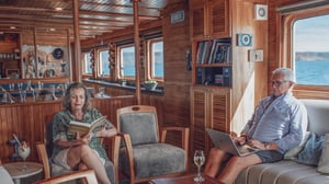 Couple at Lounge in Coral II