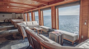 Charles Darwin Lounge and bar at the Galapagos Legend