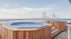 Jacuzzis area at the Galapagos Legend