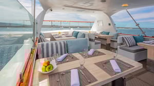 Al Fresco BBQ area with ocean views aboard a Galapagos expedition cruise