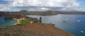 Bartolome in Galapagos Islands landscape, beautiful view of the island