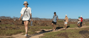 Hiking at the North Seymour island